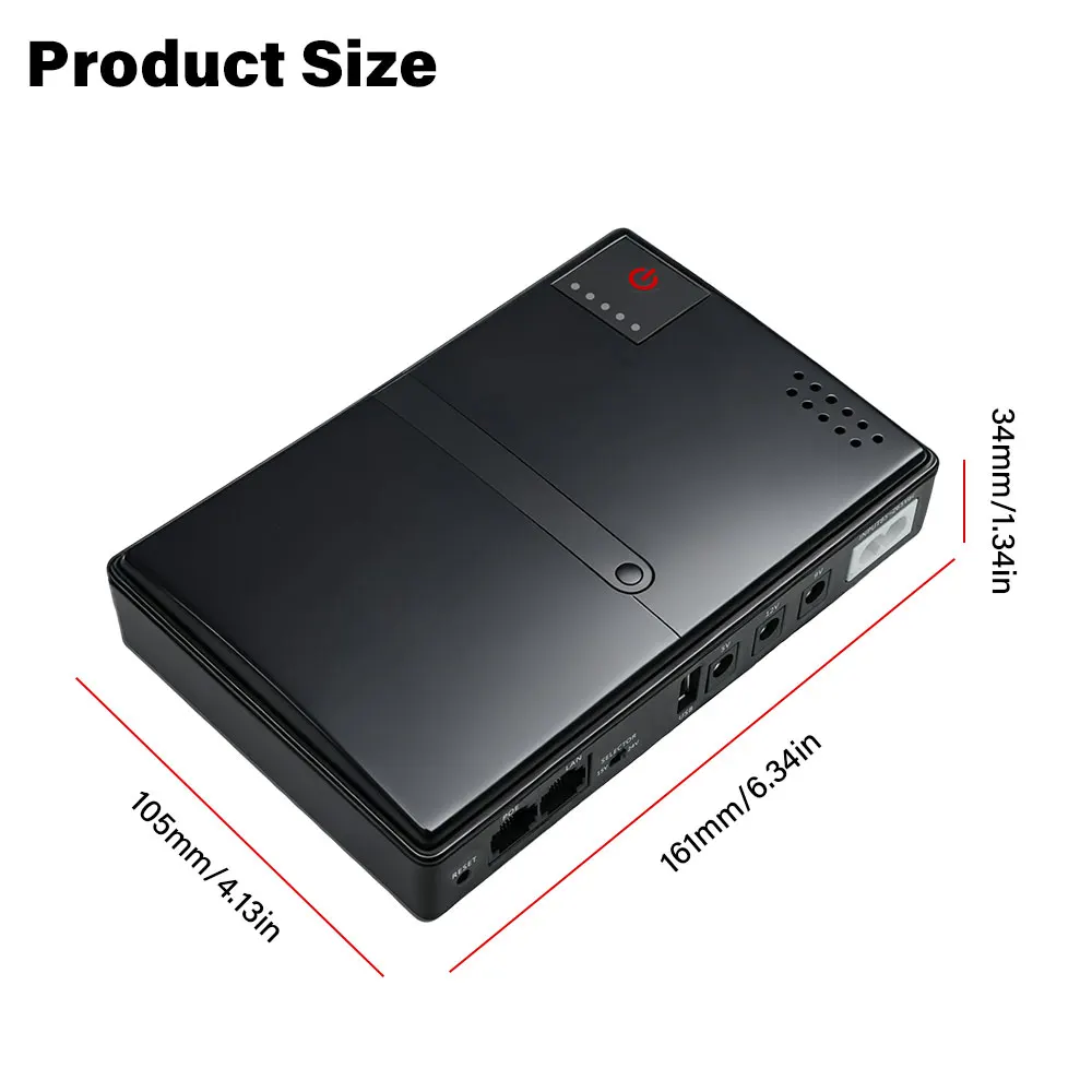 AC220-265V 36W UPS Uninterruptible DC Power Supply DC1018L DC1036L 5V 9V 12V Router Optical Cat Monitor Backup Charger Cell