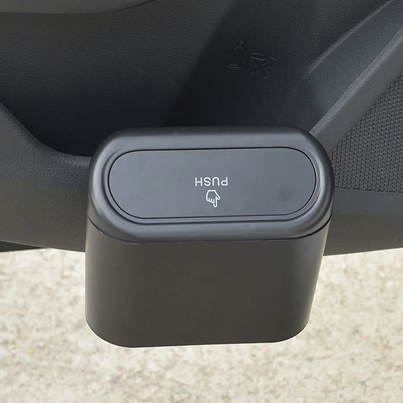 Car Trash Hanging Mini Vehicle Garbage Organization With Lid Multifunctional Folding Automotive Garbage Storage Box Car Supplie