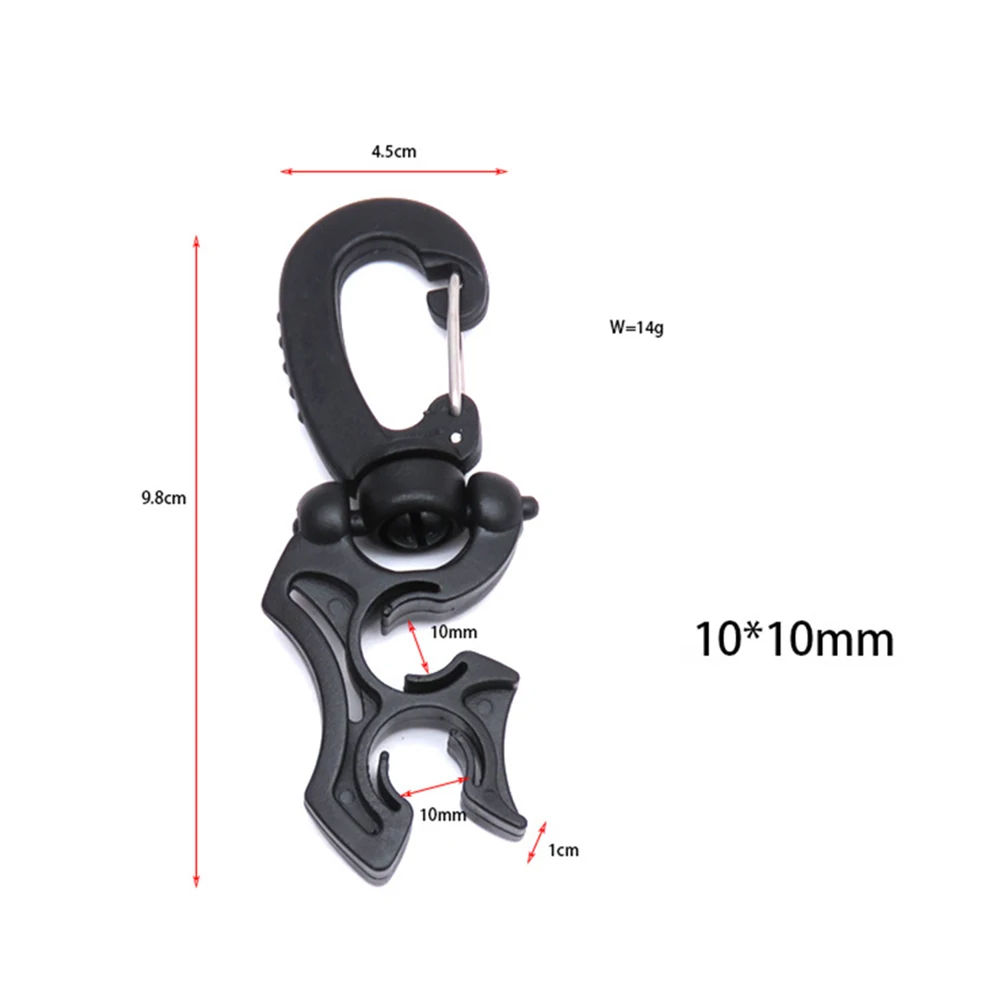 Scuba Diving Accessories Lightweight Scuba Diving Regulator And Console Accessories Diving Double Hose Holder With Clip Buckle 10x10mm/10x6mm