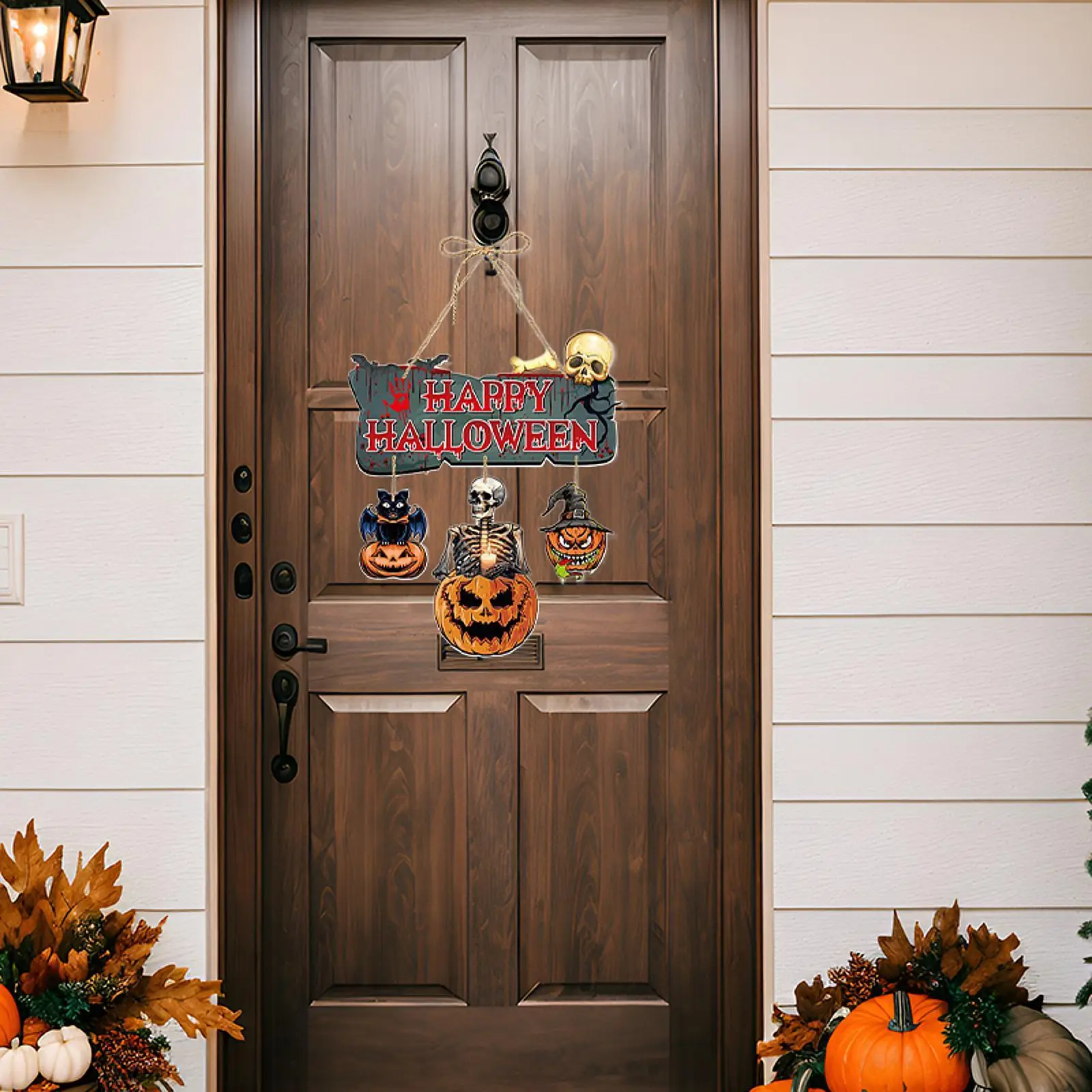 Halloween Paper Hanging Ornament Reusable Creative Halloween Decoration Home Decor for Door Indoor Festival Holiday Outdoor