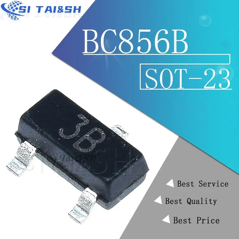 100 peças bc856b sot23 bc856 sot smd sot sot 23 3b novo transistor ...