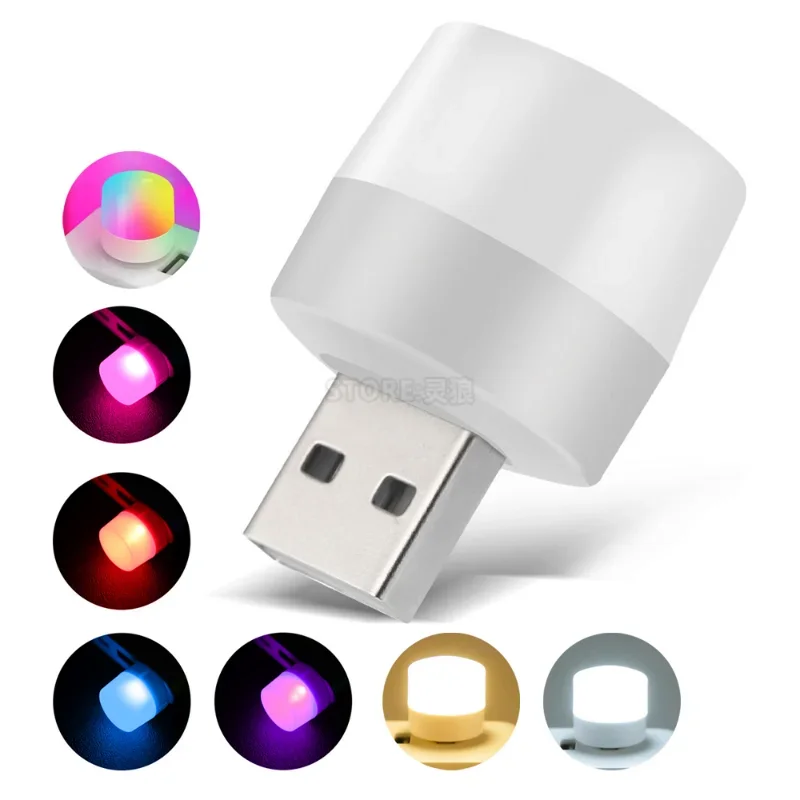 thumbnail image 2 of Mini lámpara LED portátil USB L4 de 5 V y 1,2 W, lámpara de lectura para libros, banco de energía, PC, portátil, decoración de Año Nuevo y Navidad, 2 of 6