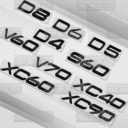 Glossy Black Rear Trunk Emblem Metal Stickers - Glossy Black