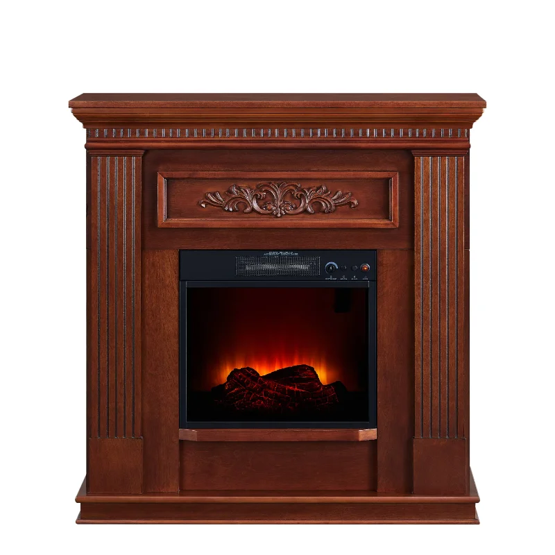 Bold Flame 38 inch Electric Fireplace in Dark Cherry - AliExpress