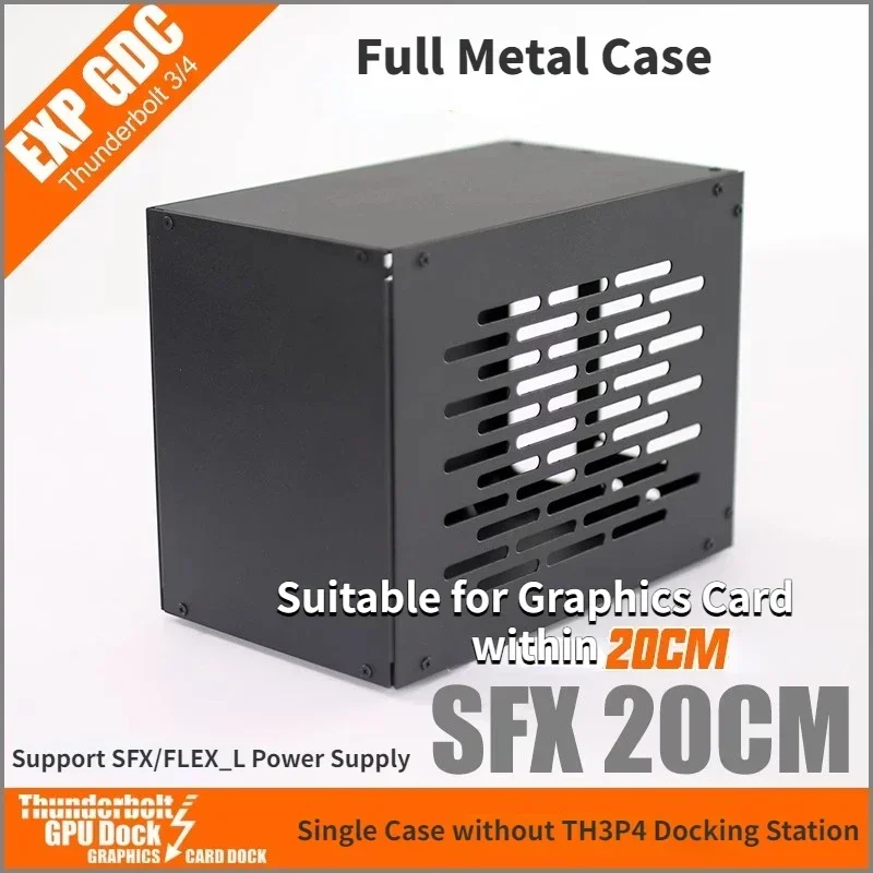 Caixa de Alumínio para Metal Frame Caixa de Placa Gráfica Externa Egpu Chassis para Atx Sfx Flex Power Supply Th3p4g3 Thunderbolt3 Gpu Dock - Imagem 3