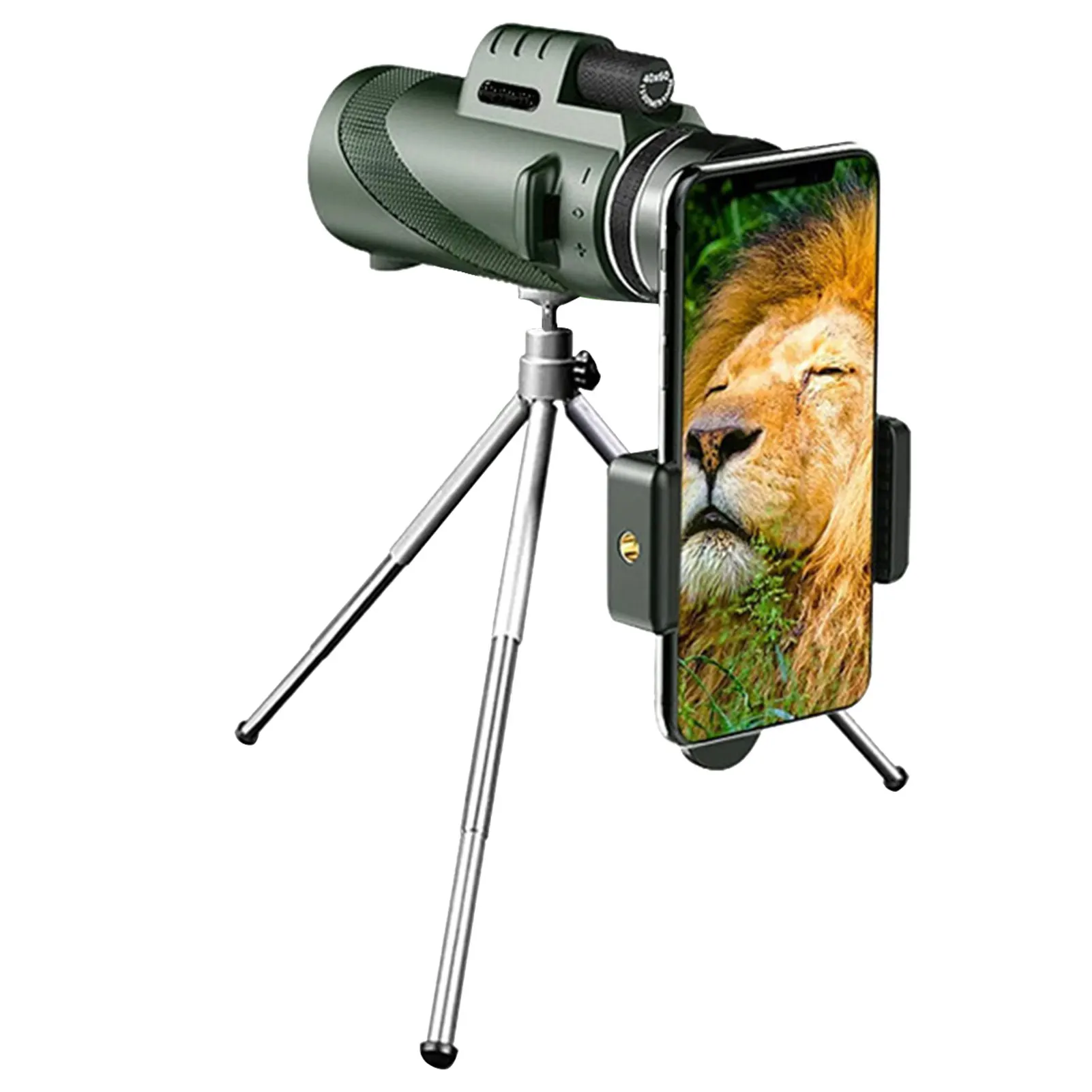 Outdoor BAK4 Prism Monoculars Telescope 40x60 HD with Tripod Cell Phone Adapter 