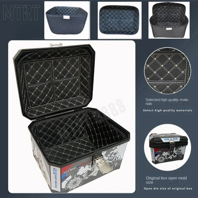 Universal Square Box Motorcycle Trunk Liner Universal Electric Vehicle Tailbox Detachable Cushion Inner Liner 36L/45L/57L