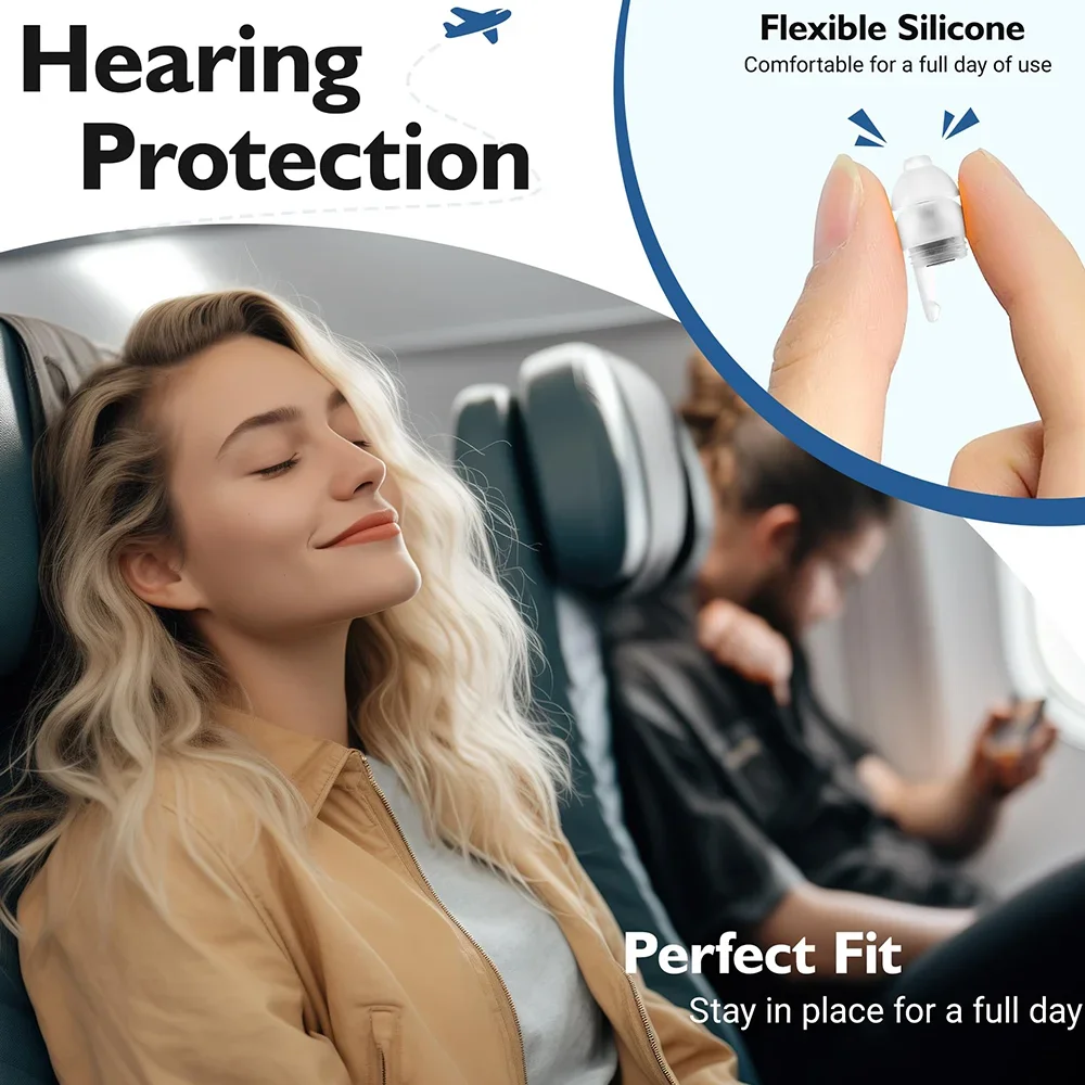 HUAK High Fidelity Earplugs - Reusable Noise Reduction Hearing Protection Ear-Plugs for Concerts, Festivals 2