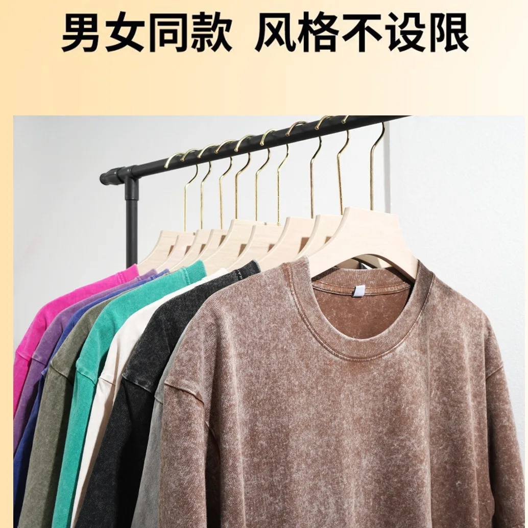 

2024 Cotton Short Sleeve Men and Women Retro Loose Teen T-shirt