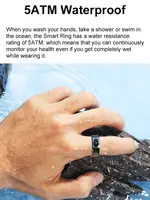 R08 Smart Ring For Men Women Touch Control Function Health Monitor IP68 5ATM Waterproof Skin Temperature Measure Smart Ring New - Image 5