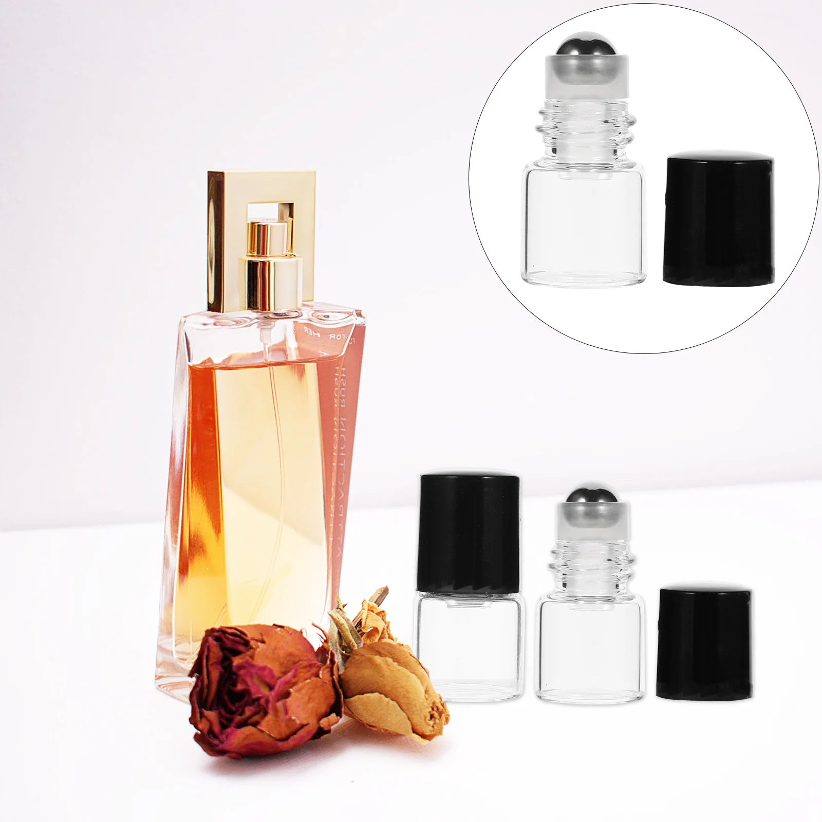 

25 Pcs Roller Bottle Vitroleros Para Mini Perfume Bottles Glass Refillable Travel