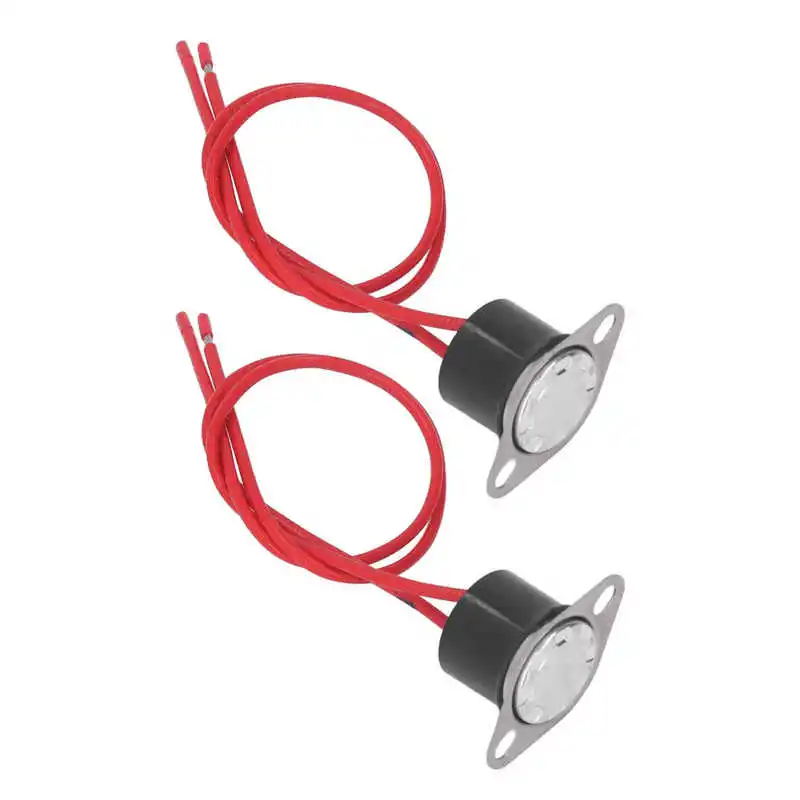 2 Pcs Thermal Control Switch Waterproof Bimetallic Sensor Quick