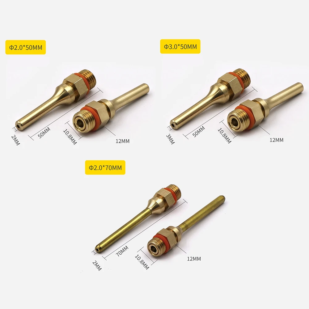 Pure Copper Hot Melt Glue Gun Nozzle 2.0x70mm 3.0x50mm 2.0x50mm Long Short Small-bore Large Diameter
