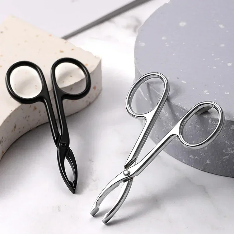 Stainless Steel Elbow Eyebrow Tweezers Clip Scissors Straight Pointed Professional Plucking Makeup Beauty Tools