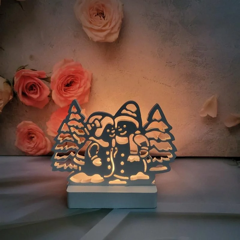 Christmas Snowman Ornament Silicone Mold DIY Christmas Tree Candle Holder Plaster Resin Mould Crafts Making Tools Home Decor
