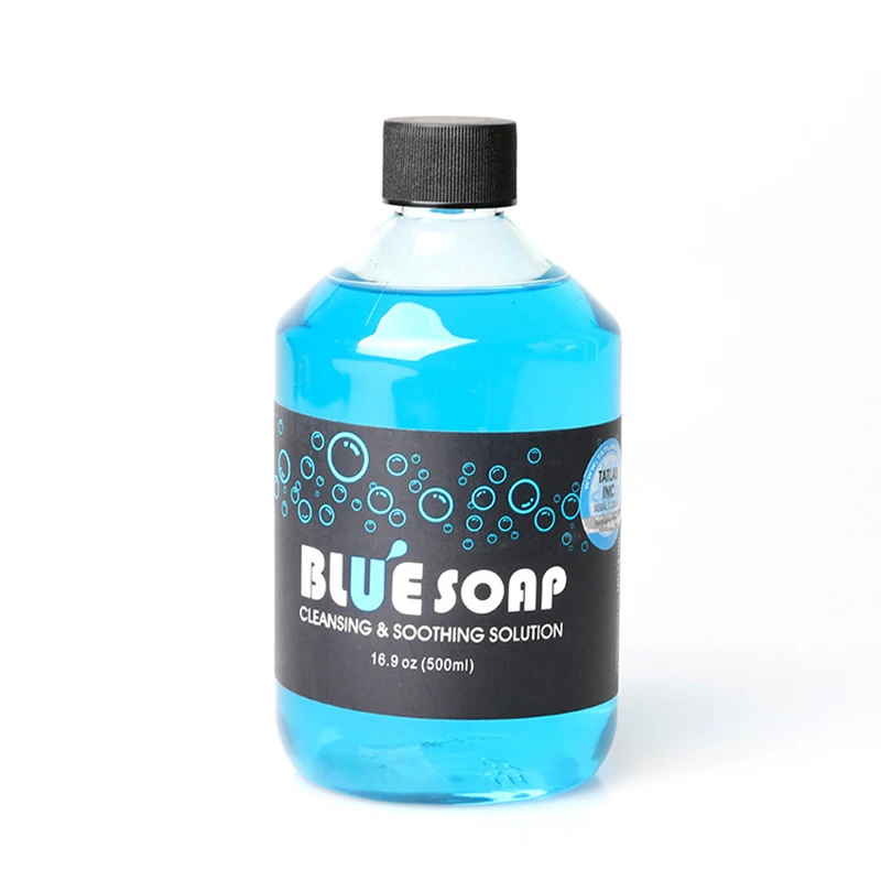 

500ml Natural Ingredient Blue Soap Microblading Tattoo Analgesic Soothing Solution Cleansing Skin Clean Tattoo Relieve Accessory