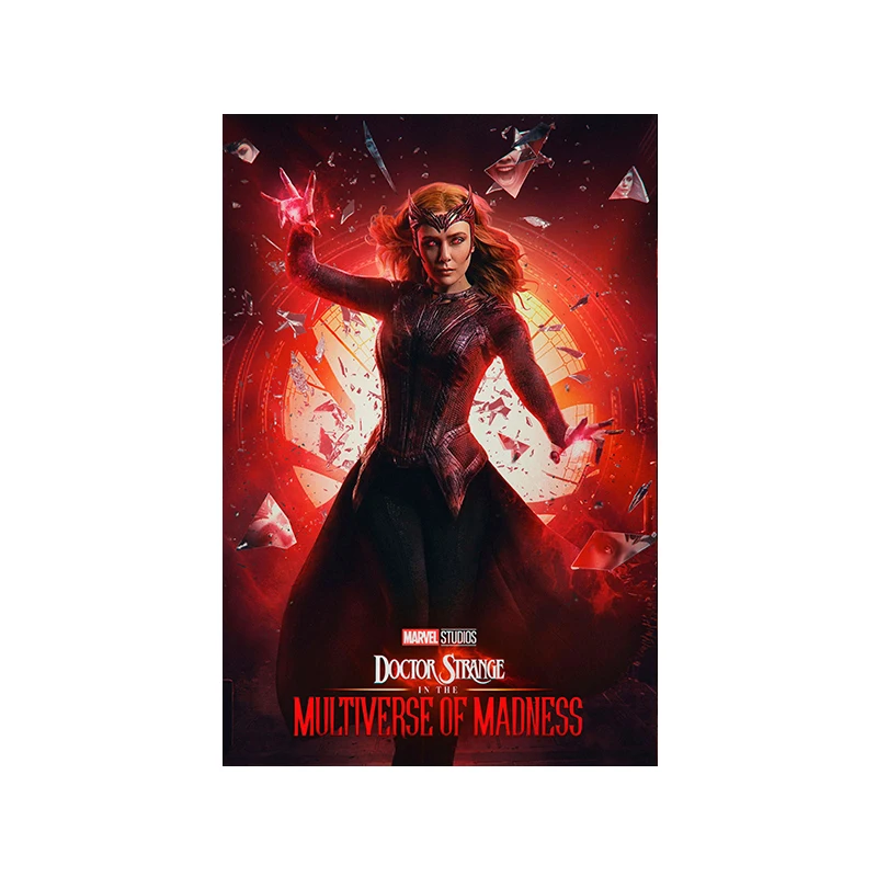 thumbnail image 1 of Disney Avengers Doctor Strange In The Multiverse Of Madness Movie Poster Superhero Scarlet Witch Canvas Painting Wall Art Decor, 1 of 5