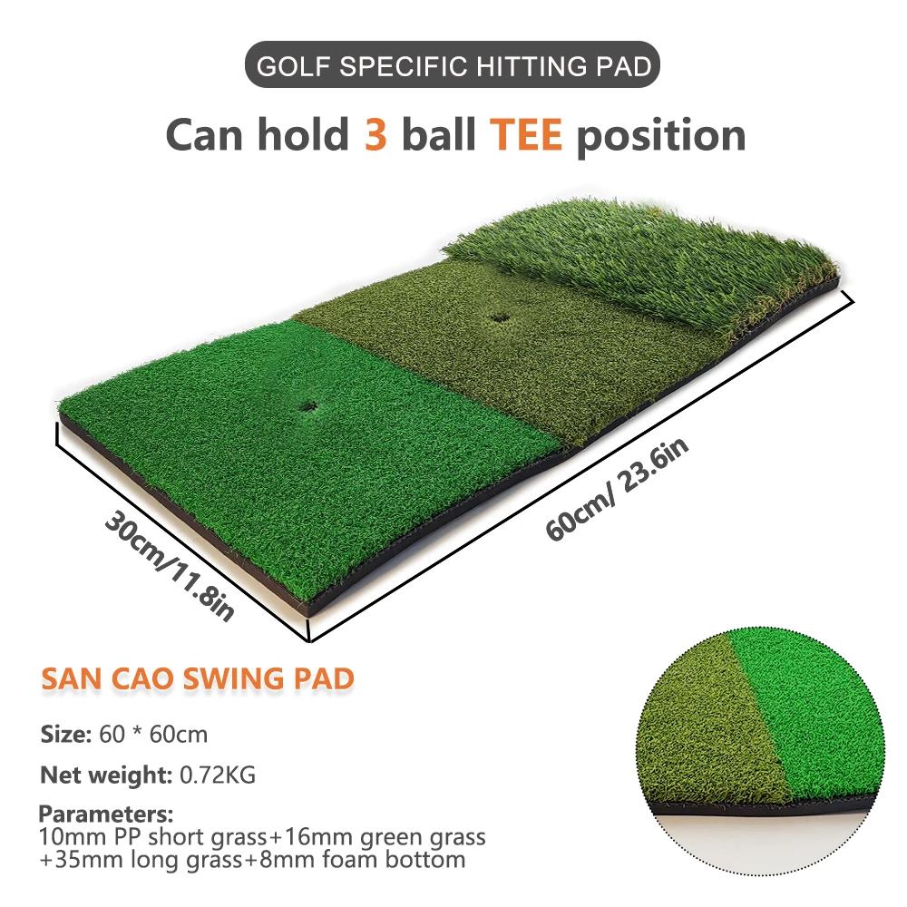 Durable Golf Training Mat for Indoor & Outdoor Practice - Mini PP Grass Pad for Backyard Exercise