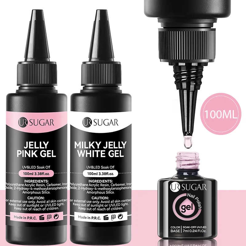 UR SUGAR 100ml Functional Gel Nail Polish Refill Base Top Gel Supplier Nail Art Soak Off UV LED Coat Varnish Manicure for Salon 3