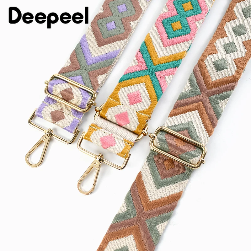 Ethnic Embroidery Wide Purse Straps For Women Shoulder Crossbody  Bags,Replacement Guitar Strap,Wide Purse Strap