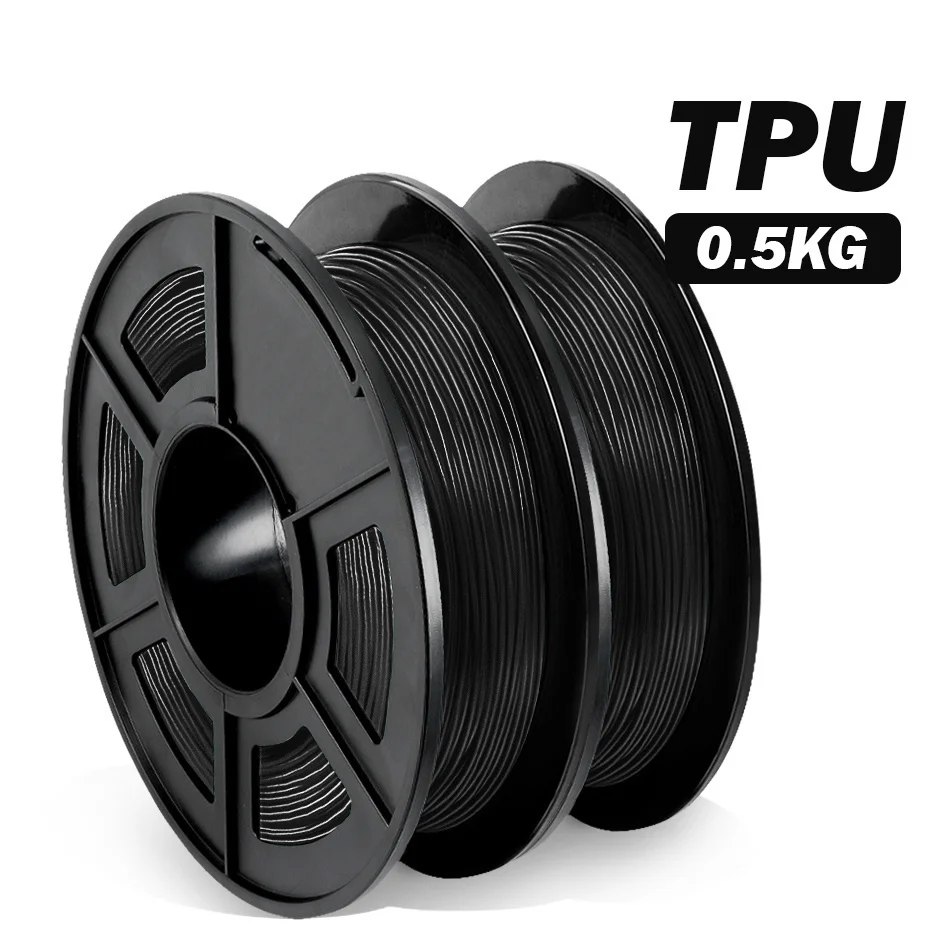 recycled plastic 3d printer filament SUNLU TPU Filament Flexible 0.5KG/roll Non-toxic Material For 3D Printer 1.75mm Flexible TPU Consumable High Toughness polystyrene 3d printing