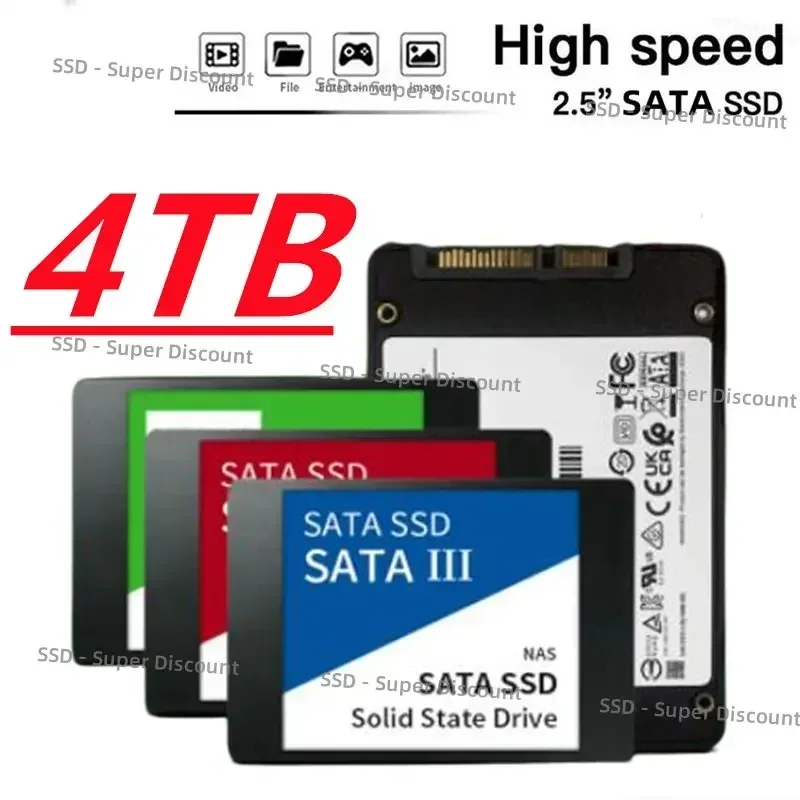

2024 Original Internal Solid State Drive Newest SSD 8TB 4TB 2TB 1TB 2.5 Inches SATA III Hard Disk for Laptop Desktops PC PS5 PS4