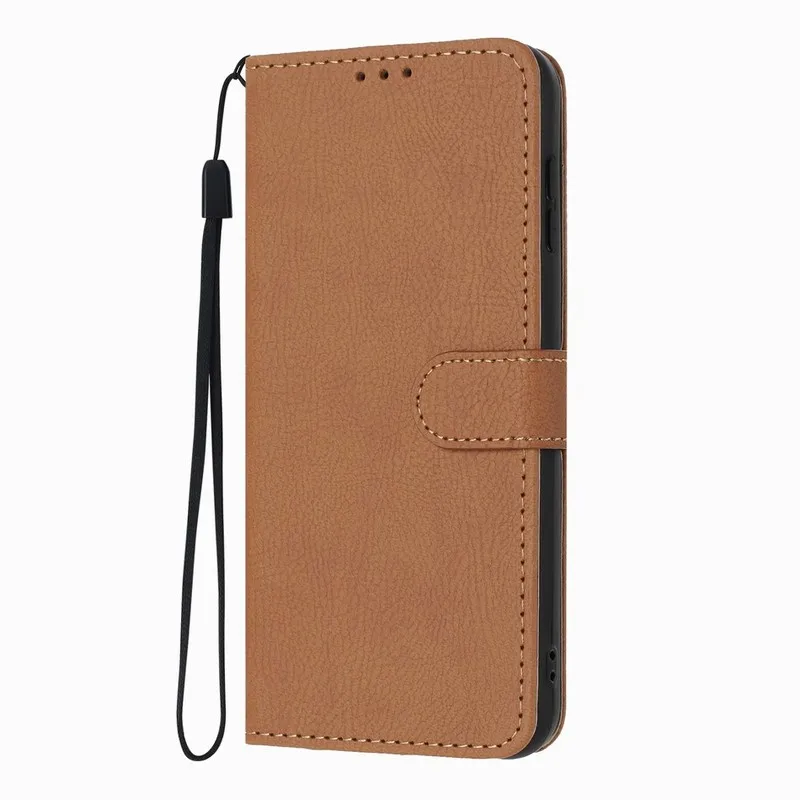 Lychee Grain Wallet Leather Case - 5G Compatible