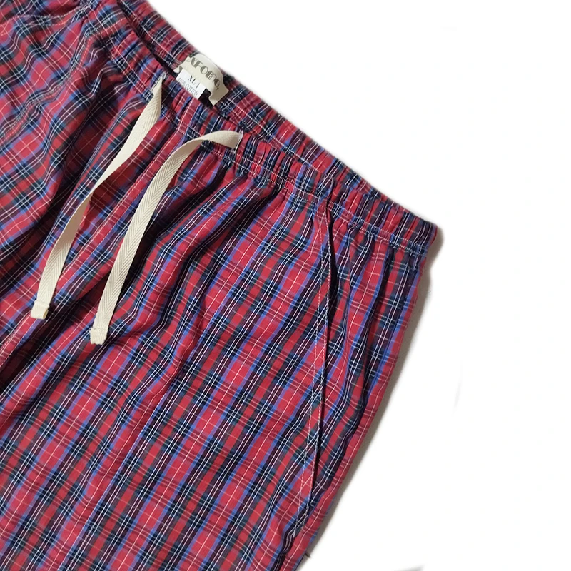 Cotton Plaid Spring Summer Women's Sleep Bottoms Pajamas Bottoms Sleepwear Pant Unisex Pyjamas Pants Home Wear Cheap Loose Pants pajama pants