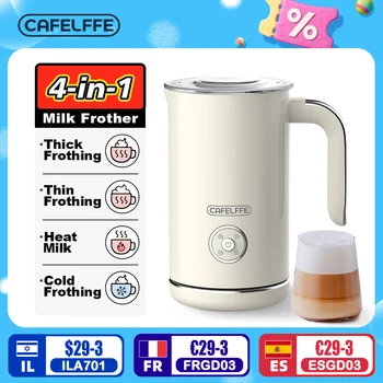 Cafelffe 4in1 Electric Milk Frother Foam Mixer for Cold/Hot Chocolate Latte Cappuccino Automatic Milk Frothing Warmer Warmer 1