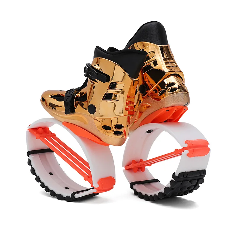 New 4T Spring Kangaroo Jump Shoes, Gray White Teens Rebound Boots, 3 Size: L, XL, XXL are Available