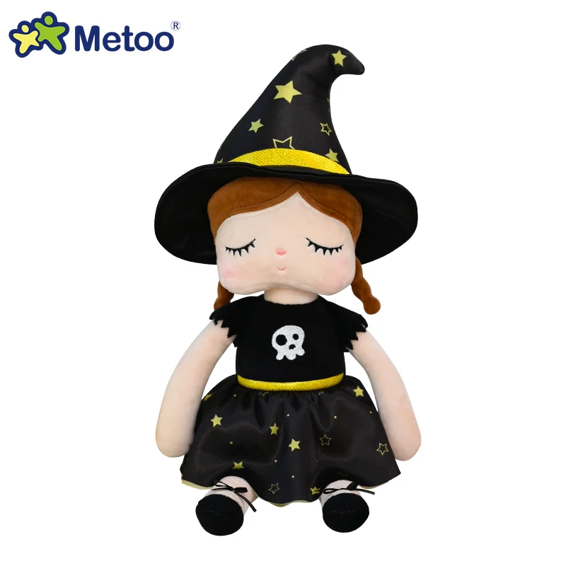 Halloween Decoration Black Magic Witch Plush Toy Soft Stuffed Dolls For Kids Girls Boneca Metoo Original