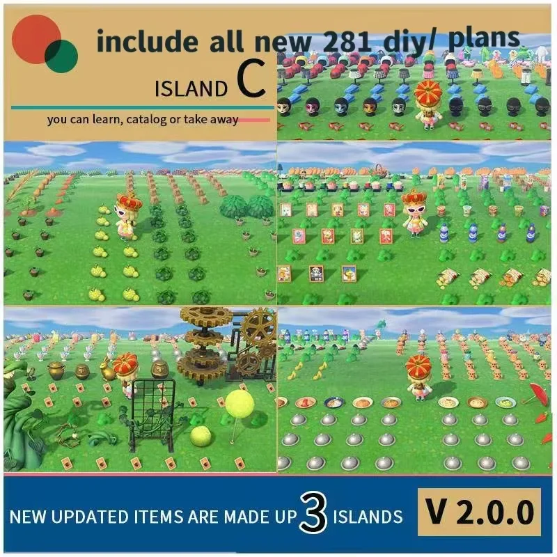 Animal Crossing Recipes New Horizons Treasure Island Dream island Diy Plan Nook Miles Tickets Furniture island Bells acnh