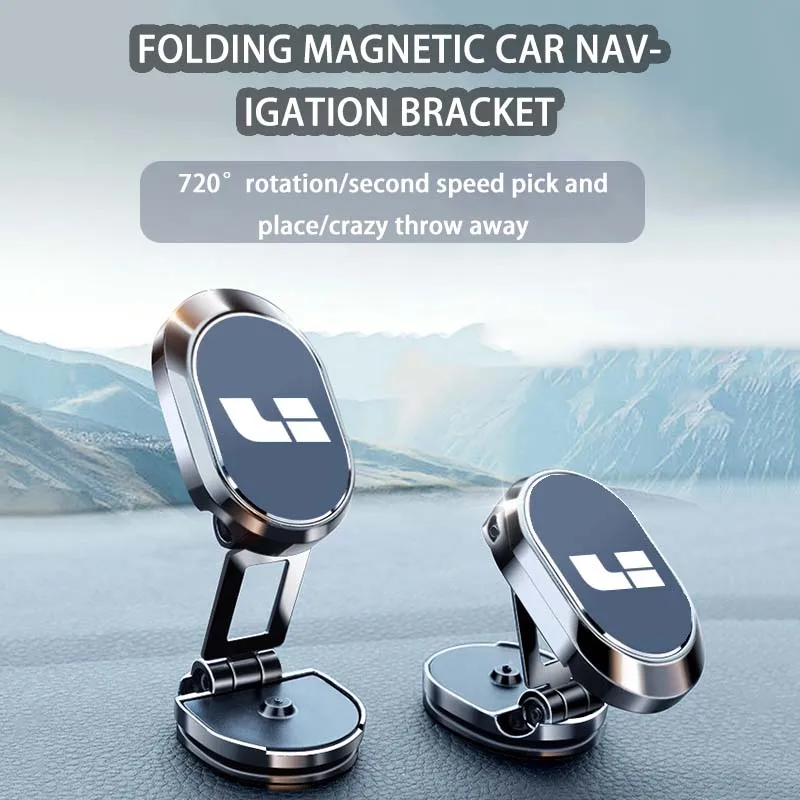 

Metal Magnetic Car Mobile Phone Holder Folding Magnet DIY LOGO For LEADING IDEAL Li Auto Inc ONE L9 L7 L8 Accessories 2024 2023