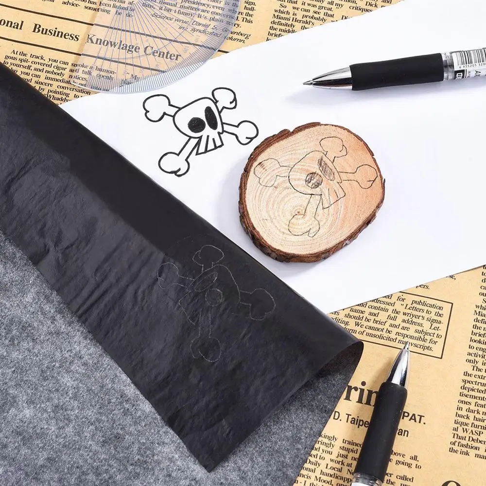 100 sheets/lot A4 Black Copy Carbon Paper Graphite Painting Tracing Paper Transfer Reusable School Office Accessories Supplies