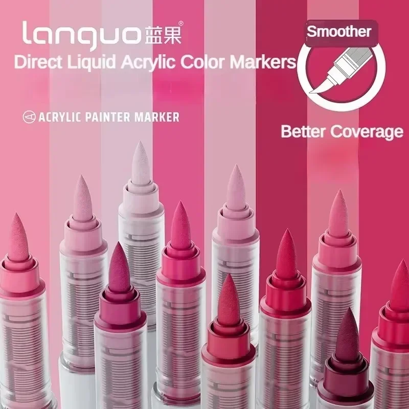 126/9 Color Direct Liquid Acrylic Paint Art Marker Pen DIY Painting Drawing for Christmas Stone Mug Glass Fabric Art Supplies 2