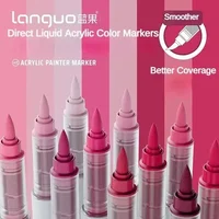 126/9 Color Direct Liquid Acrylic Paint Art Marker Pen DIY Painting Drawing for Christmas Stone Mug Glass Fabric Art Supplies 2
