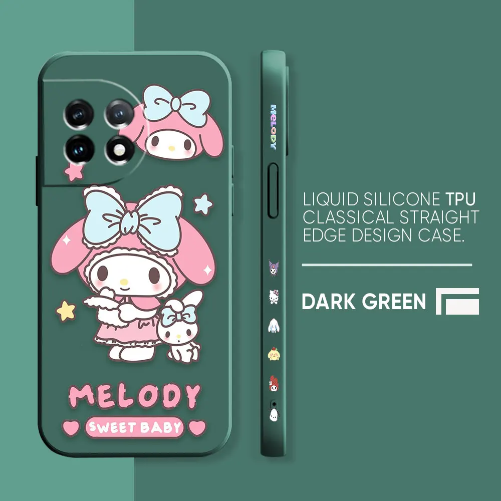 thumbnail image 1 of Case For Oneplus 5 6 9 9R 8 8T 7 7T A3 2 2V NORD 3 2 Lite Pro Simple Liquid Silicone Case Cartoon My Melody, 1 of 5