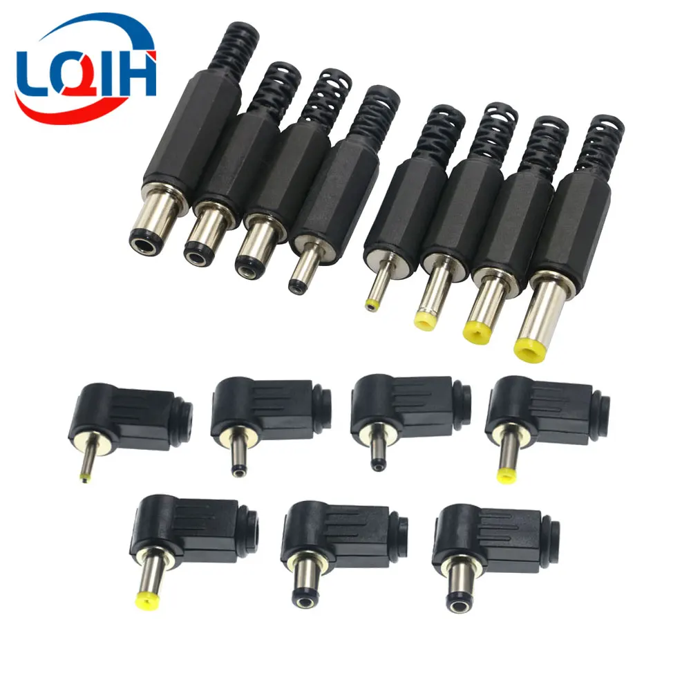 

10PCS DC Power Plug 2.5*0.7mm 3.5*1.1/1.3mm 4.0/4.8*1.7mm 5.5*2.1mm 5.5* 2.5mm 6.3*3.0mm Adapter Connector Plug 2.5X0.7MM