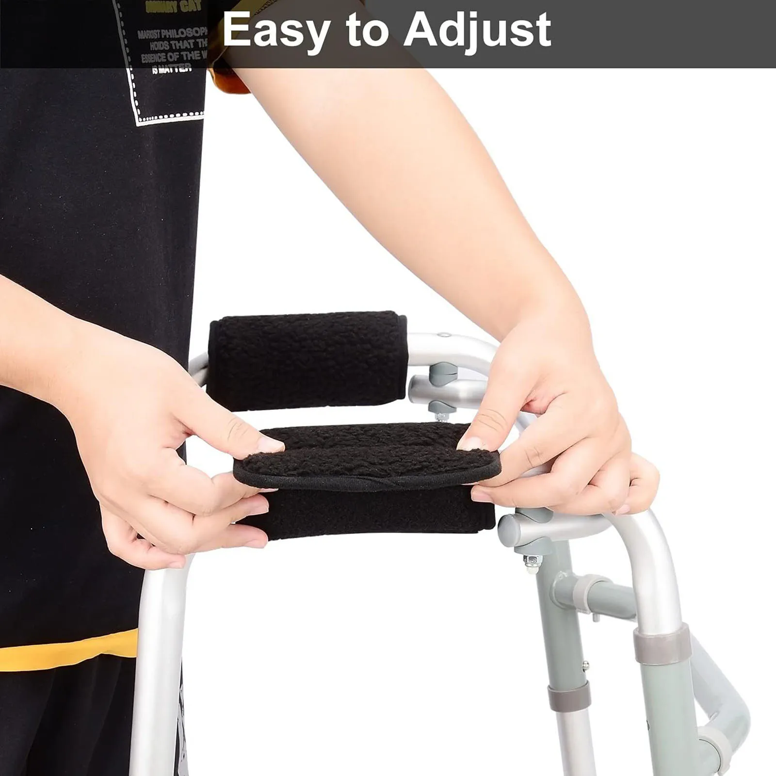 Universal Washable Walker Handle Cushions Padded Hand Covers for Rollator Wheelchair Anti Slip Accessory