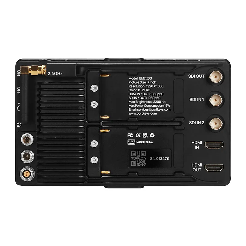 Portkeys 모니터 카메라, 와이파이 제어, BM7IIDS, 7 인치, BMPCC4, 6K 프로, A7MIII A7M IV A7SIII A1 A9II RX10 터치 스크린