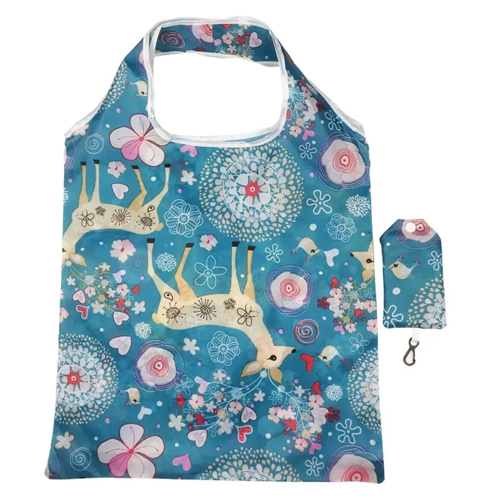 Eco-Friendly Reusable Foldable Shopping Bag - Durable & Washable Shoulder Tote