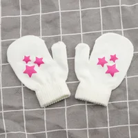1 Pair Cartoon Anti-grasping Warm Gloves Protection Baby Mitten Cute Unisex Girls Boy Star Heart Newborn Love Face 6