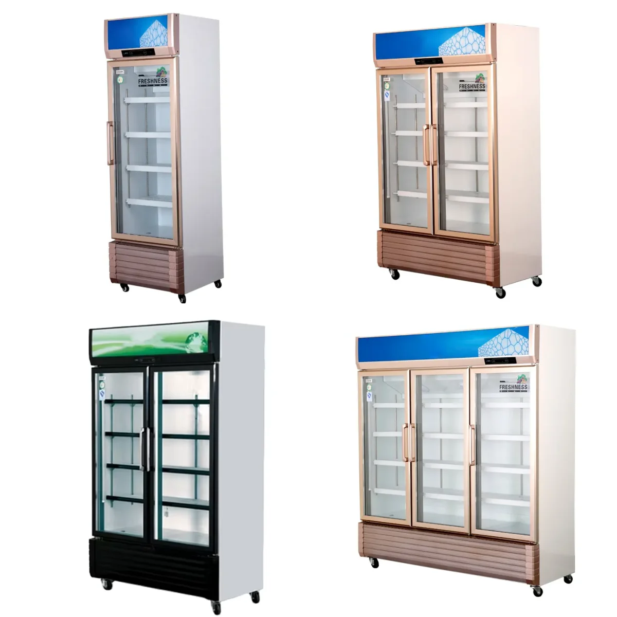 Glass Door Upright Fridge High Quality Beverage Display Refrigeration
