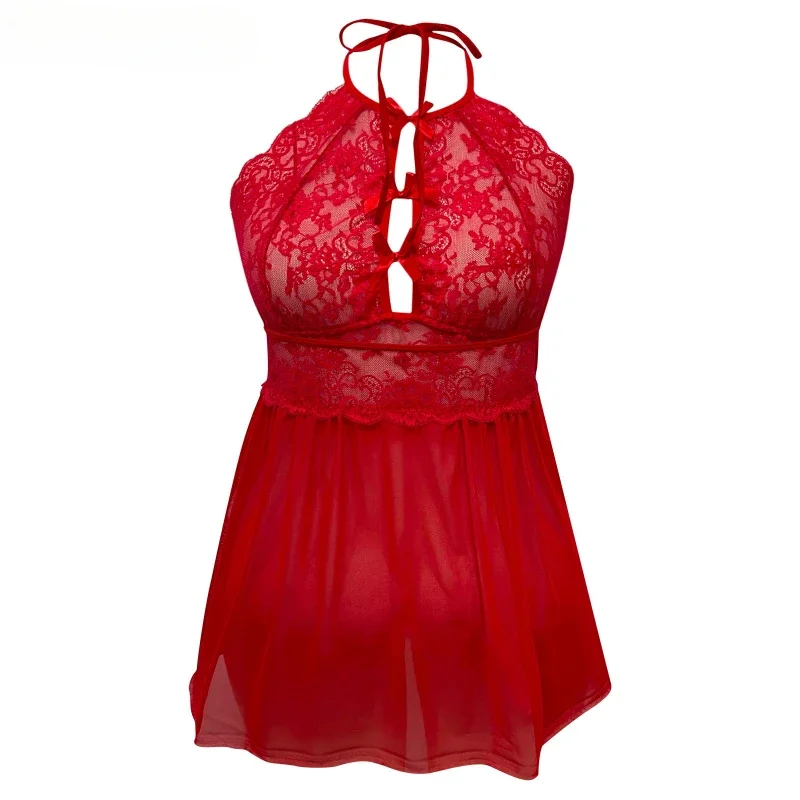 Plus size babydoll view with standard fabric thickness and flattering mini silhouette