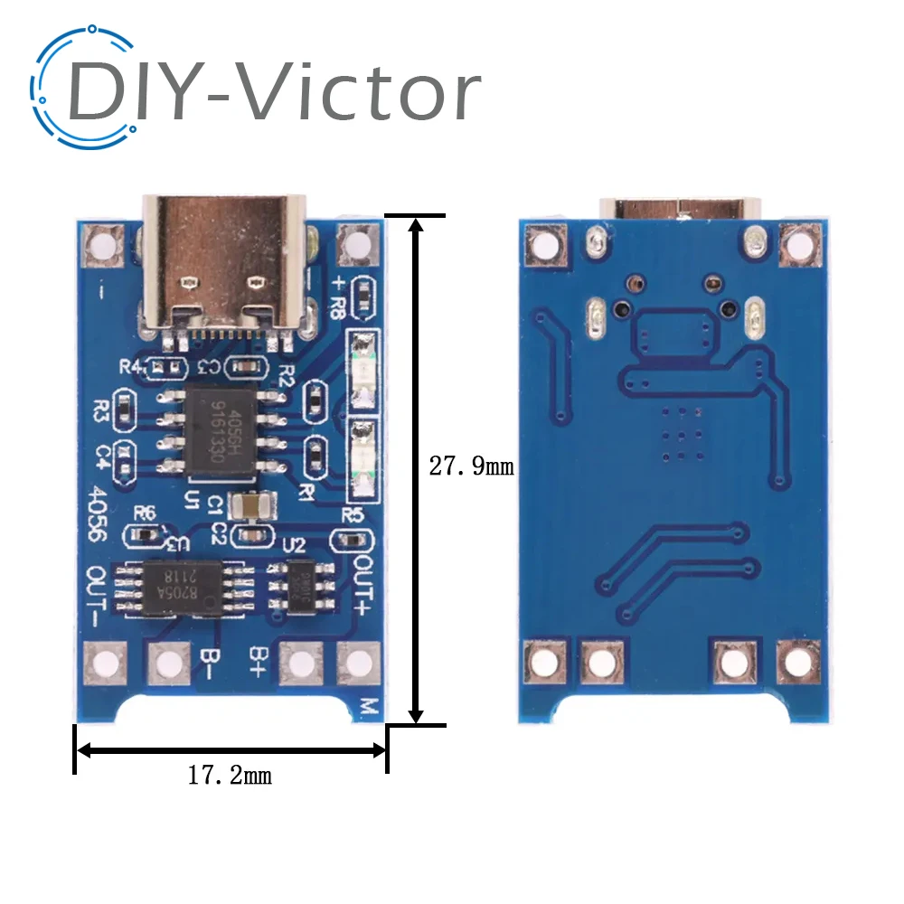 3.7V Lithium Battery Charger 5V 1A 2A Li-ion Lipo Battery Charging Protect Two-in-one Module Micro USB Type-C Protection Board