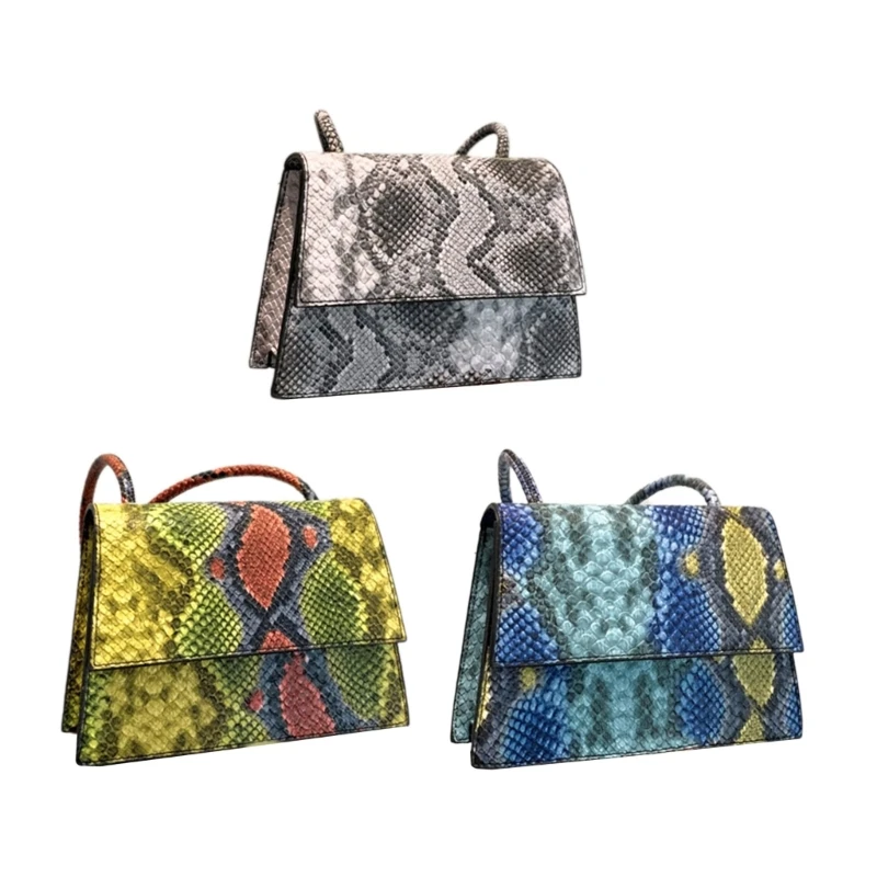 

Fashionable Snake Texture Handbag Lightweight & Versatile Shoulder Bag PU Bag E74B