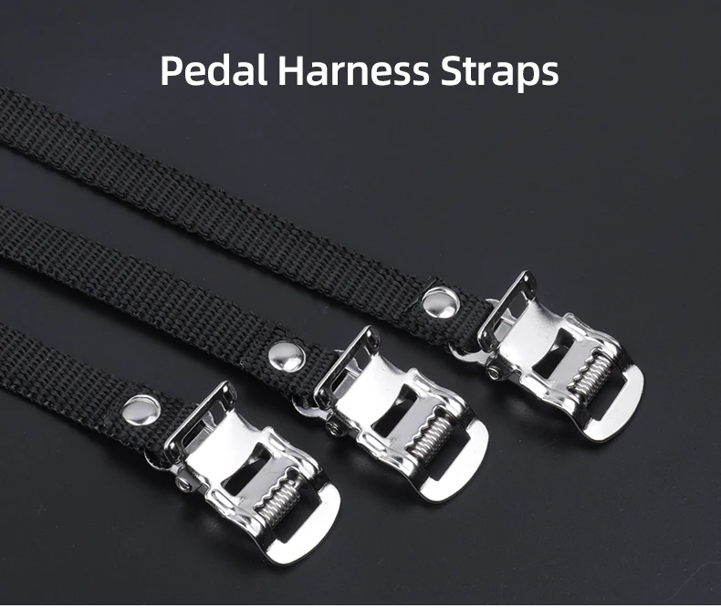 Description Picture 2 of item2pcs Toe Clip Straps for Bicycle Pedal Gym Spinning Bike Footboard Harness Bands Cycling Workout Demo Shoes Tip Rope Belt