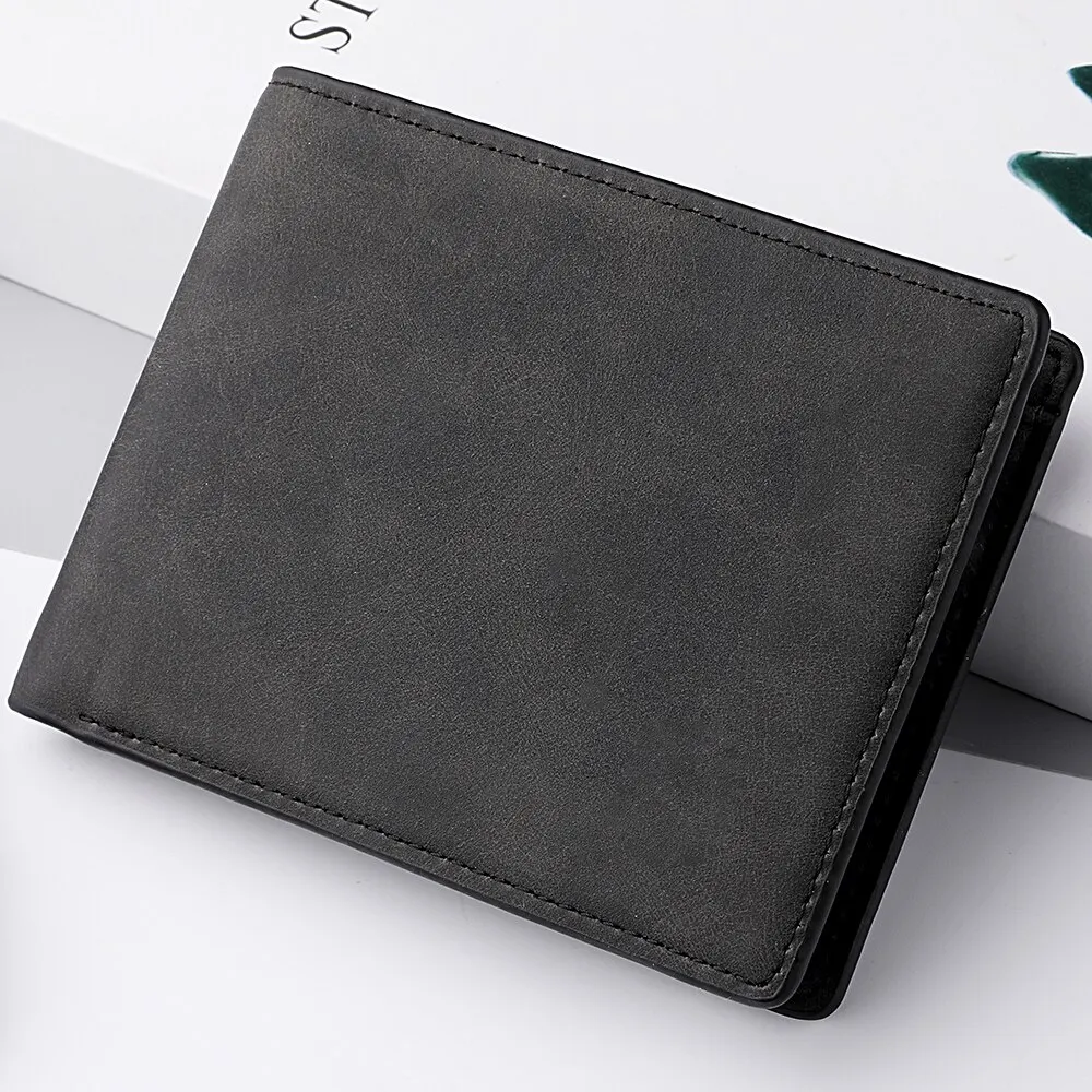 2023 New Wallet Men Short Dollar Clip Zipper Simple Soft Leather Lightweight 4