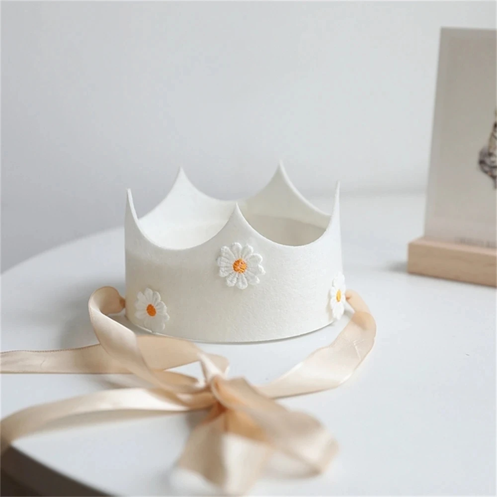 Kids Daisy Birthday Party Crown Flower Hat Baby Shower Theme Headwear