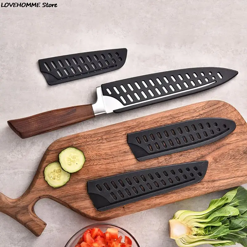 Black Plastic Kitchen Knife Blade Protector Cover For 3.510 Inches